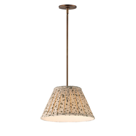 Maxim Lighting Dunbridge 1Lt 9" Single Pendant, Olive Wht/Brs
