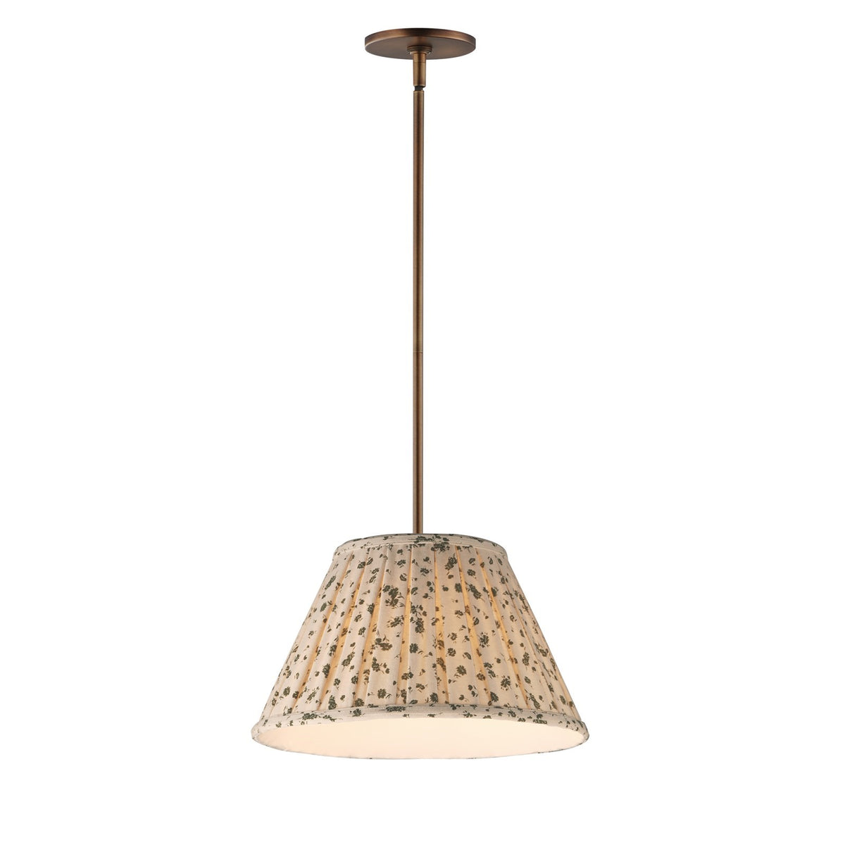 Maxim Lighting Dunbridge 1Lt 9" Single Pendant, Olive Wht/Brs