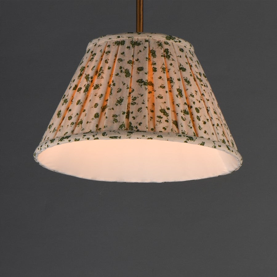 Maxim Lighting Dunbridge 1Lt 9" Single Pendant, Olive Wht/Brs