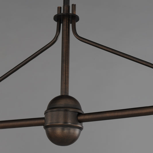 Maxim Lighting Dunbridge 2Lt 11" Linear Pendant, Wht/Antique Bronze