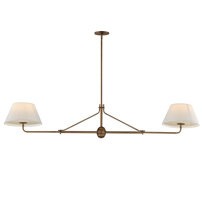 Maxim Lighting Dunbridge 2Lt 11" Linear Pendant, Wht/Weathered Brs