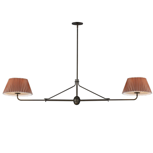 Maxim Lighting Dunbridge 2Lt 11" Linear Pendant, Beige/Bronze