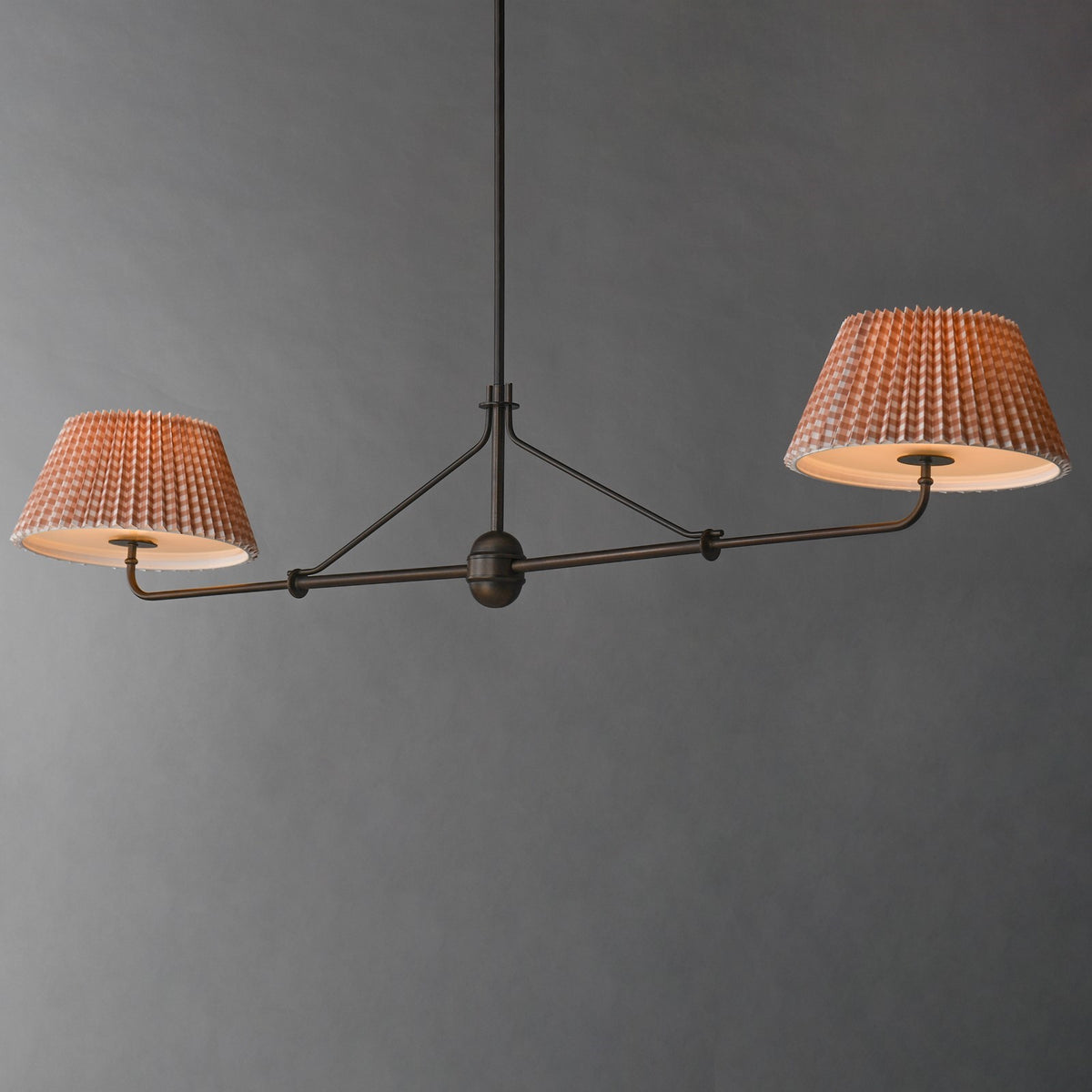 Maxim Lighting Dunbridge 2Lt 11" Linear Pendant, Beige/Bronze
