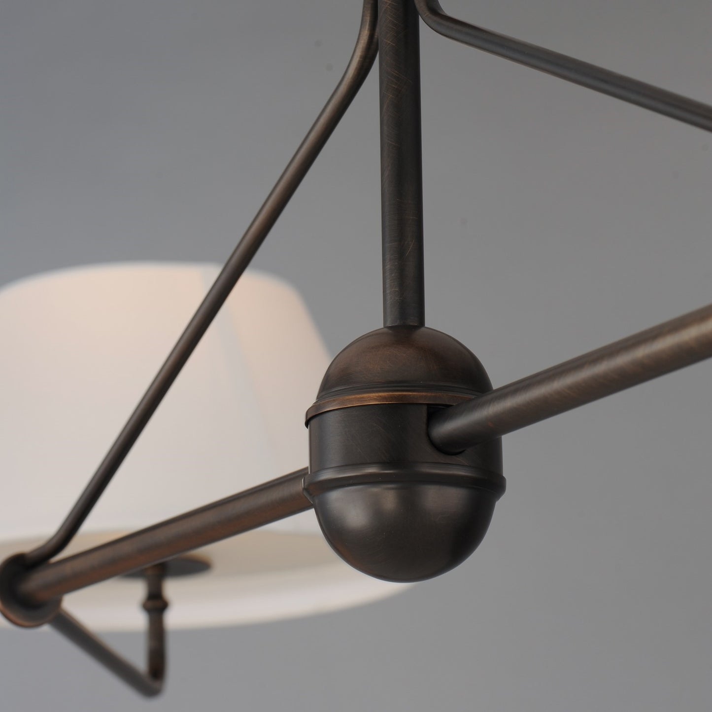 Maxim Lighting Dunbridge 4Lt 11" Linear Pendant, Wht/Antique Bronze