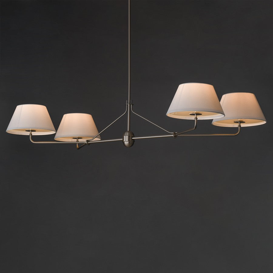 Maxim Lighting Dunbridge 4Lt 11" Linear Pendant, Polished Nickel