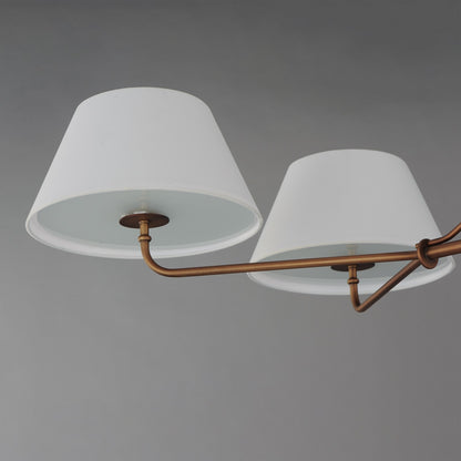 Maxim Lighting Dunbridge 4Lt 11" Linear Pendant, Wht/Weathered Brs