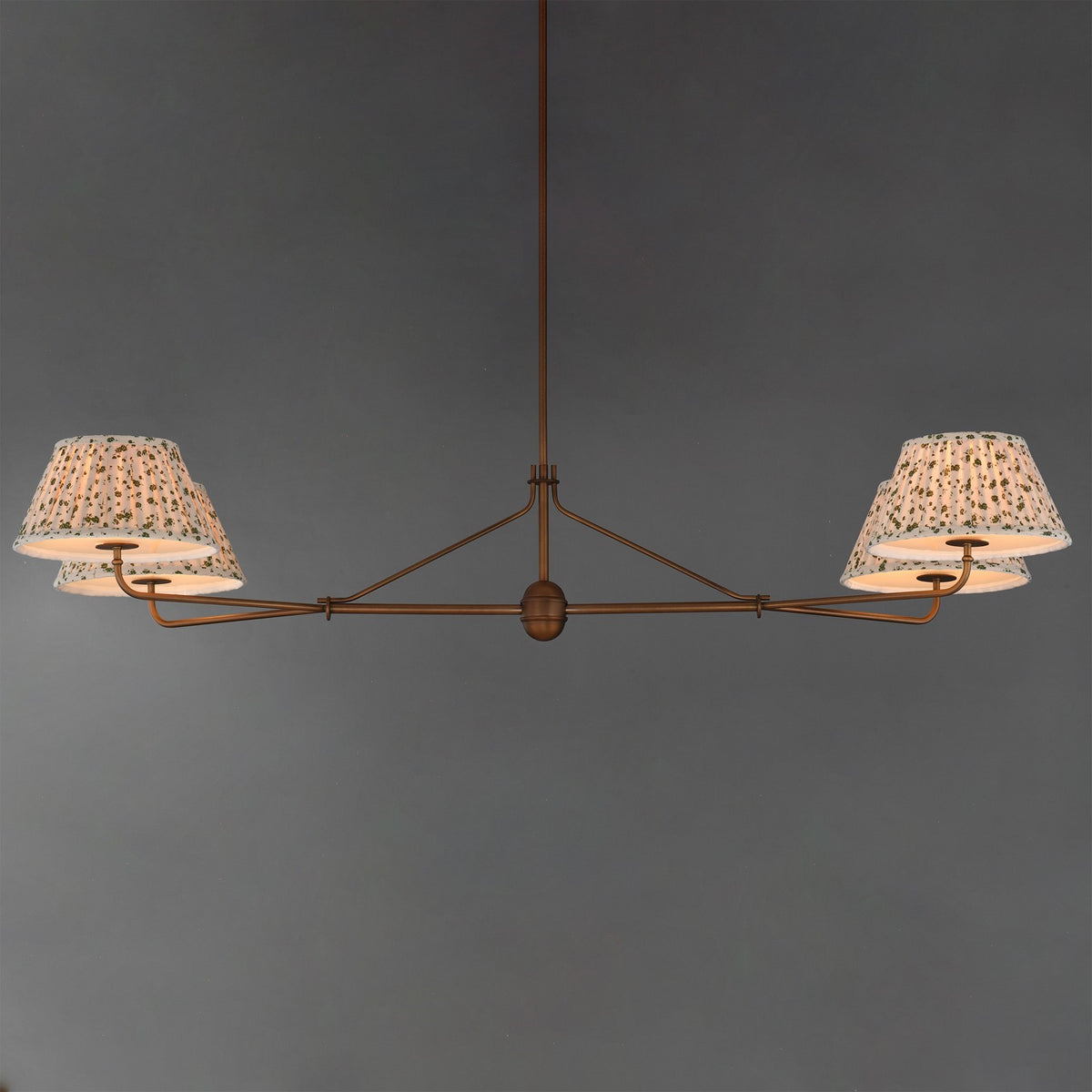 Maxim Lighting Dunbridge 4Lt 11" Linear Pendant, Weathered Brass