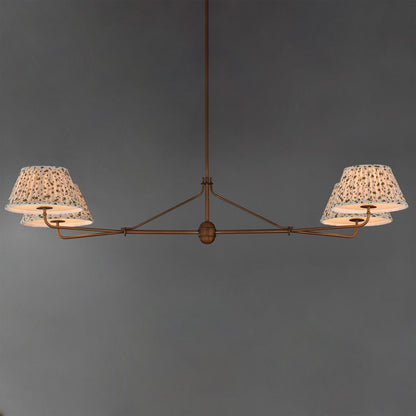 Maxim Lighting Dunbridge 4Lt 11" Linear Pendant, Weathered Brass