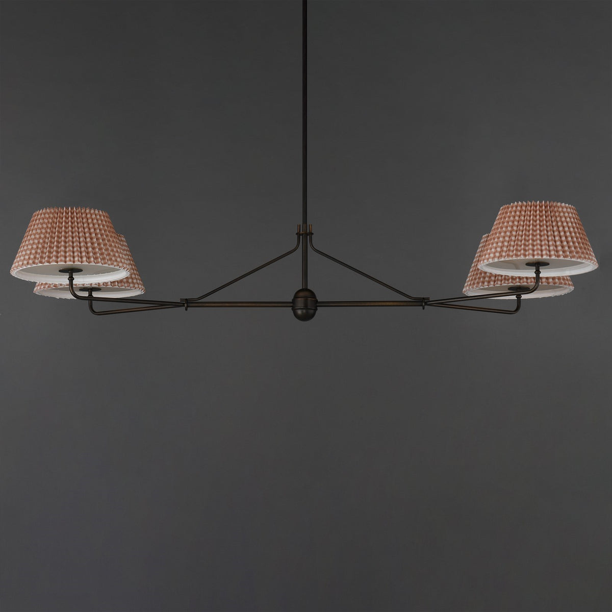 Maxim Lighting Dunbridge 4Lt 11" Linear Pendant, Beige/Bronze