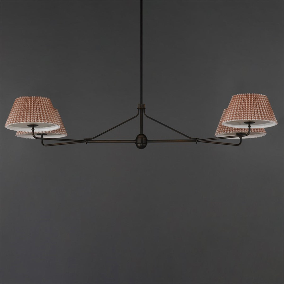 Maxim Lighting Dunbridge 4Lt 11" Linear Pendant, Beige/Bronze