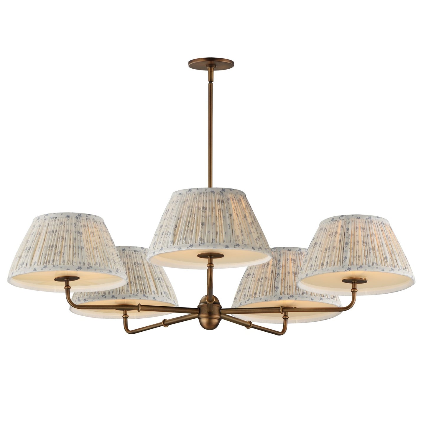 Maxim Lighting Dunbridge 5Lt 10.75" Chandelier, Blue Wht/Brs