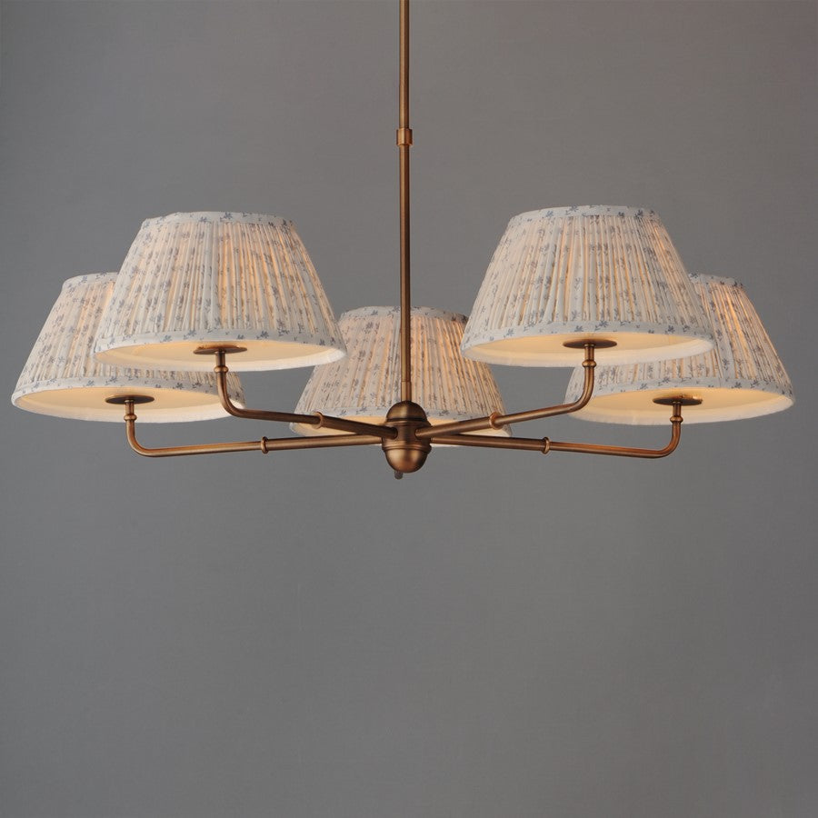 Maxim Lighting Dunbridge 5Lt 10.75" Chandelier, Blue Wht/Brs