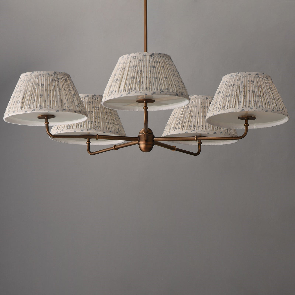 Maxim Lighting Dunbridge 5Lt 10.75" Chandelier, Blue Wht/Brs