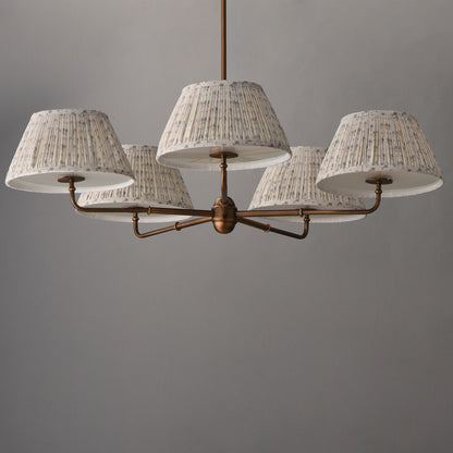 Maxim Lighting Dunbridge 5Lt 10.75" Chandelier, Blue Wht/Brs