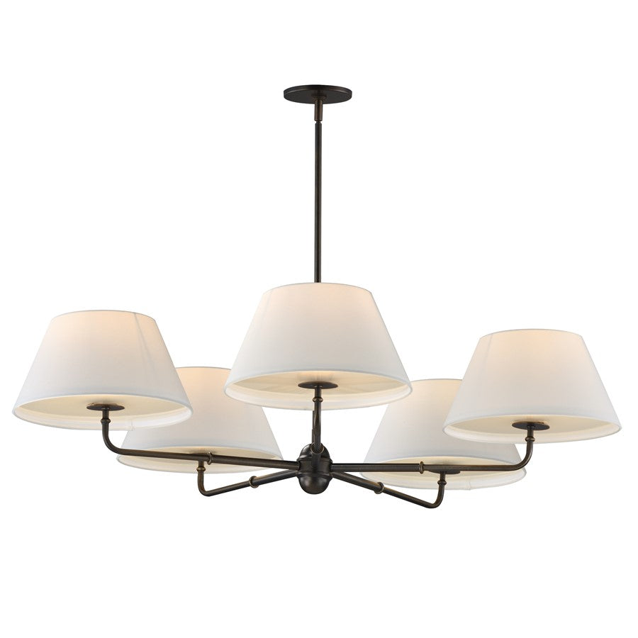 Maxim Lighting Dunbridge 5 Light 10.75" Chandelier, Antique Bronze - 18415OFANB