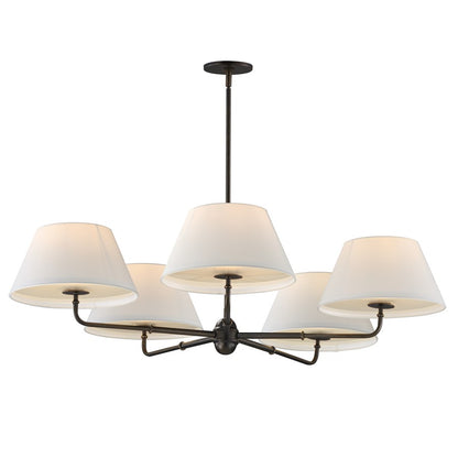 Maxim Lighting Dunbridge 5 Light 10.75" Chandelier, Antique Bronze - 18415OFANB