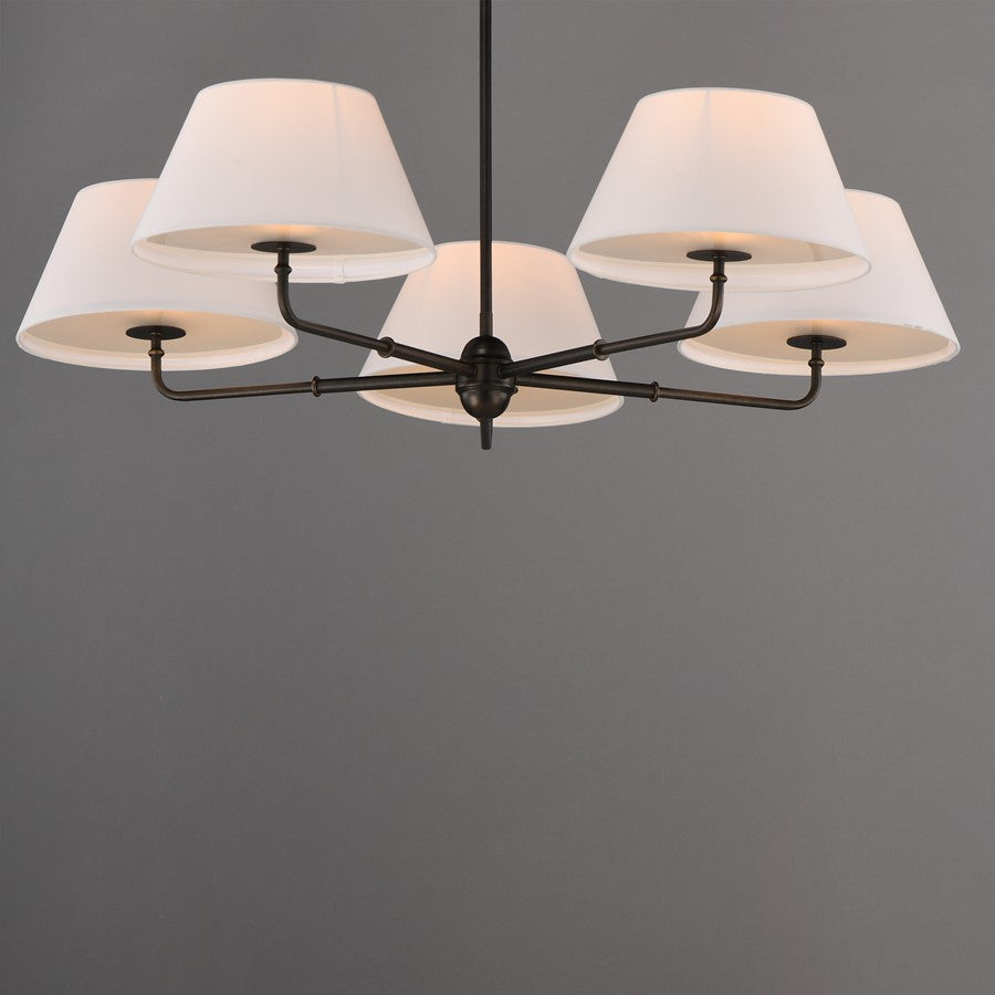 Maxim Lighting Dunbridge 5 Light 10.75" Chandelier, Antique Bronze