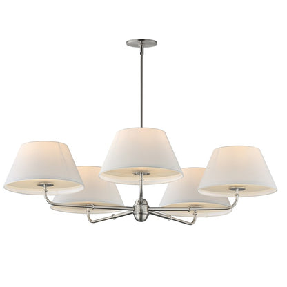 Maxim Lighting Dunbridge 5 Light 10.75" Chandelier, Polished Nickel - 18415OFPN