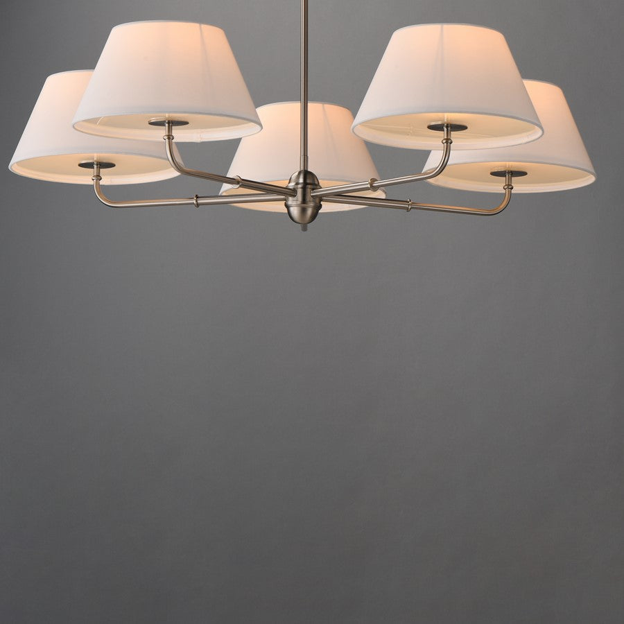 Maxim Lighting Dunbridge 5 Light 10.75" Chandelier, Polished Nickel