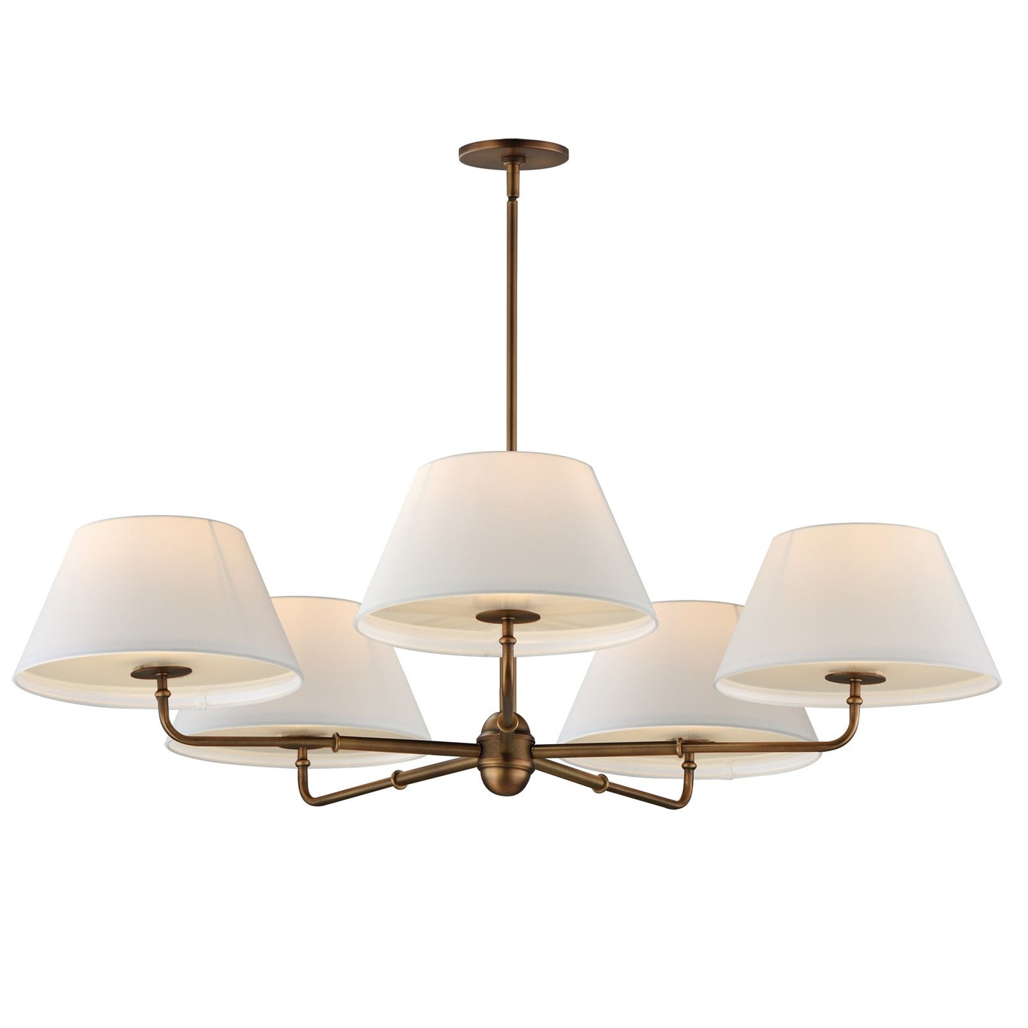 Maxim Lighting Dunbridge 5Lt 10.75" Chandelier, Weathered Brass