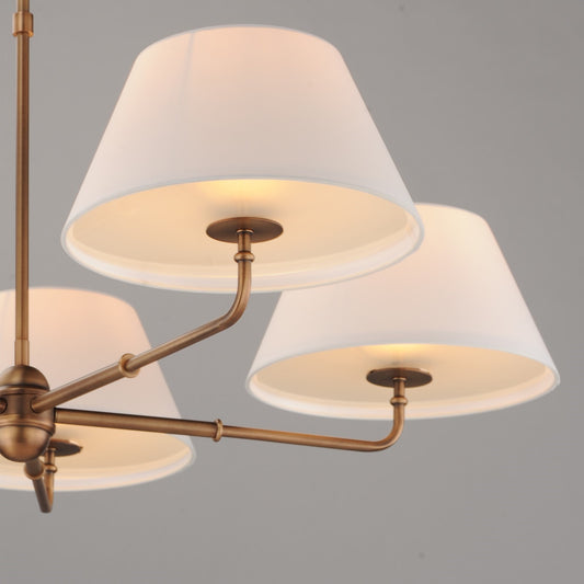 Maxim Lighting Dunbridge 5Lt 10.75" Chandelier, Weathered Brass