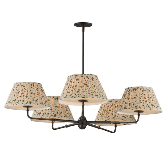 Maxim Lighting Dunbridge 5Lt 10.75" Chandelier, Wht/Antique Bronze