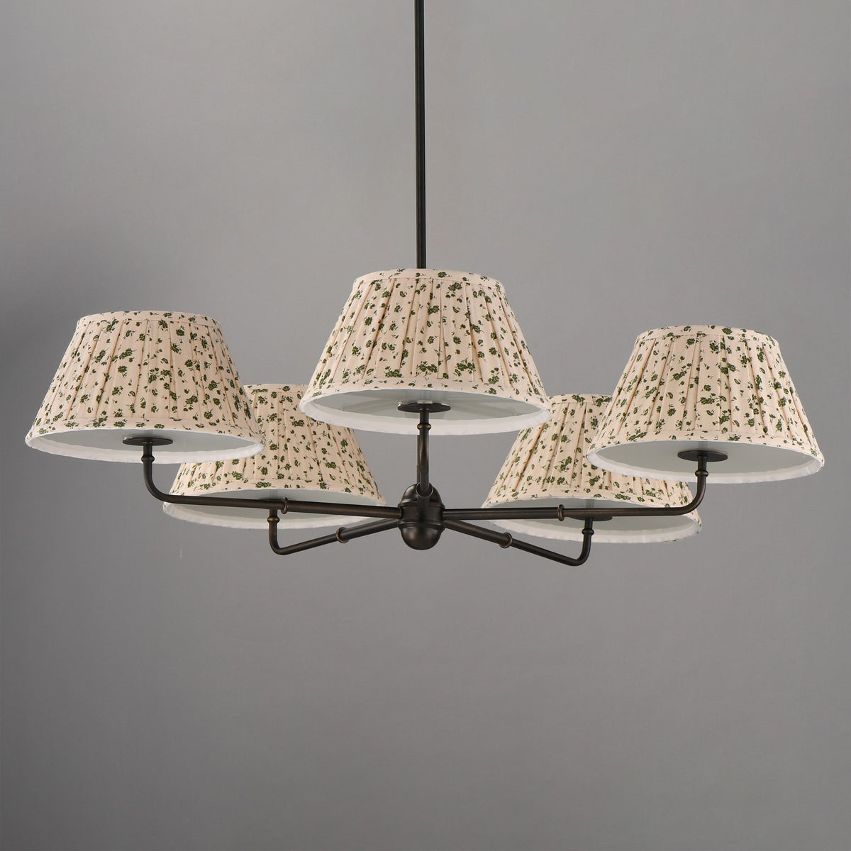 Maxim Lighting Dunbridge 5Lt 10.75" Chandelier, Wht/Antique Bronze