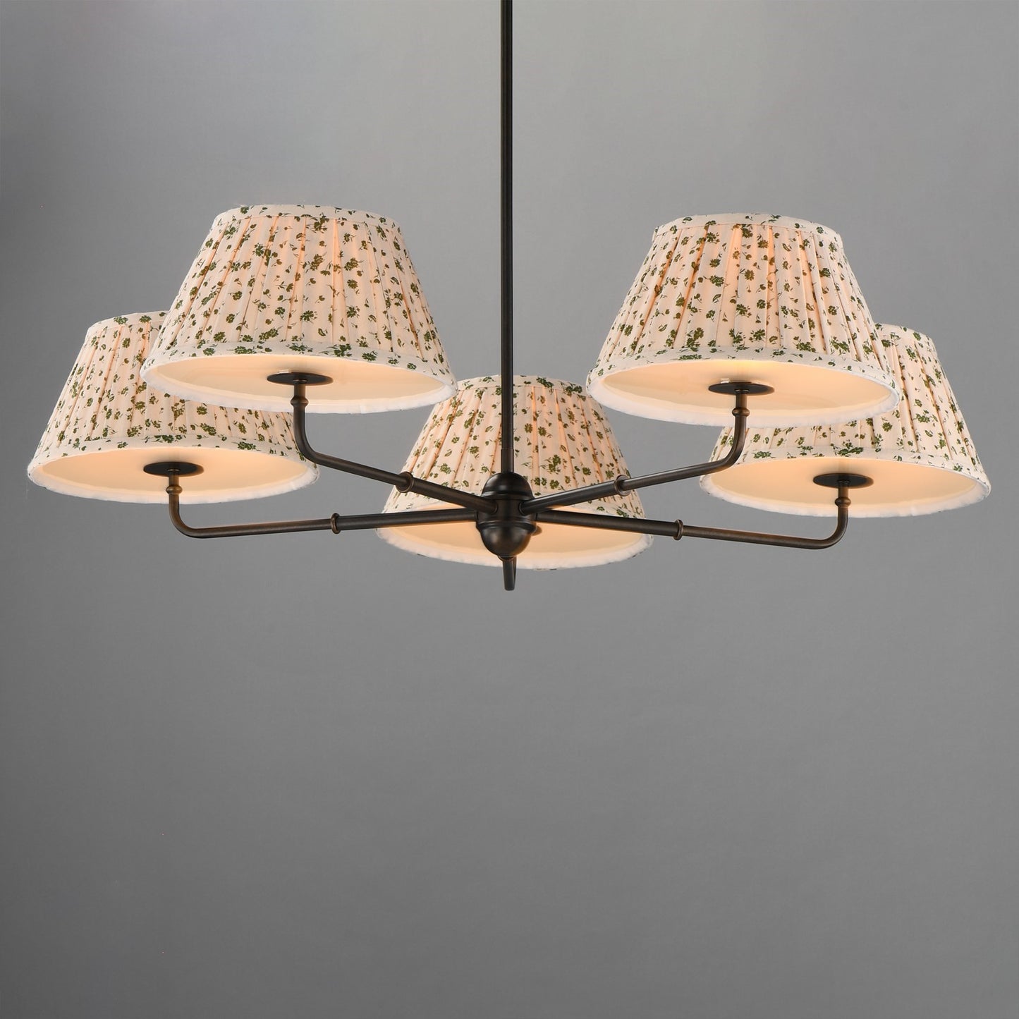 Maxim Lighting Dunbridge 5Lt 10.75" Chandelier, Wht/Antique Bronze