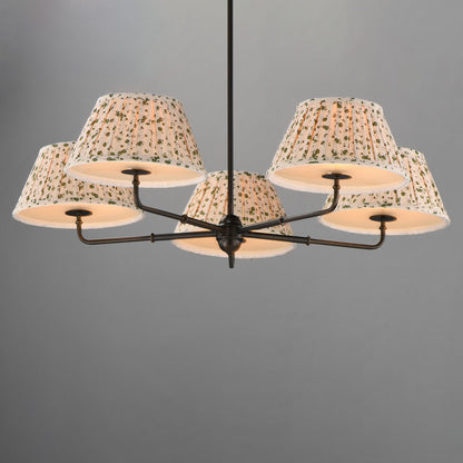 Maxim Lighting Dunbridge 5Lt 10.75" Chandelier, Wht/Antique Bronze