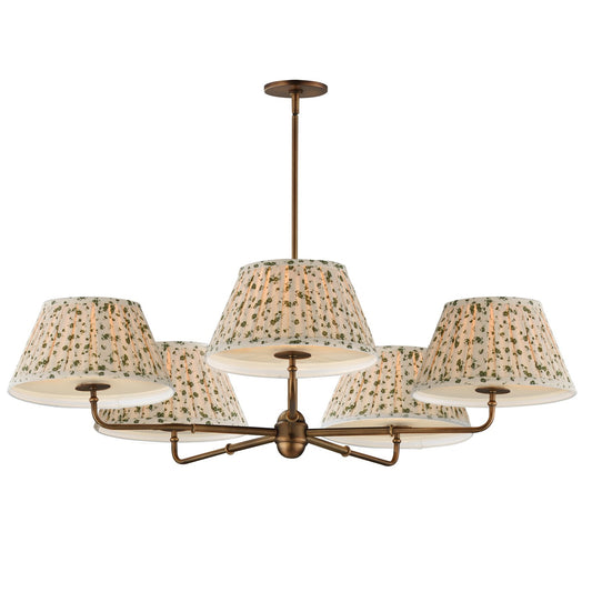 Maxim Lighting Dunbridge 5Lt 10.75" Chandelier, Wht/Weathered Brs