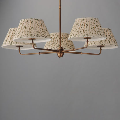 Maxim Lighting Dunbridge 5Lt 10.75" Chandelier, Wht/Weathered Brs