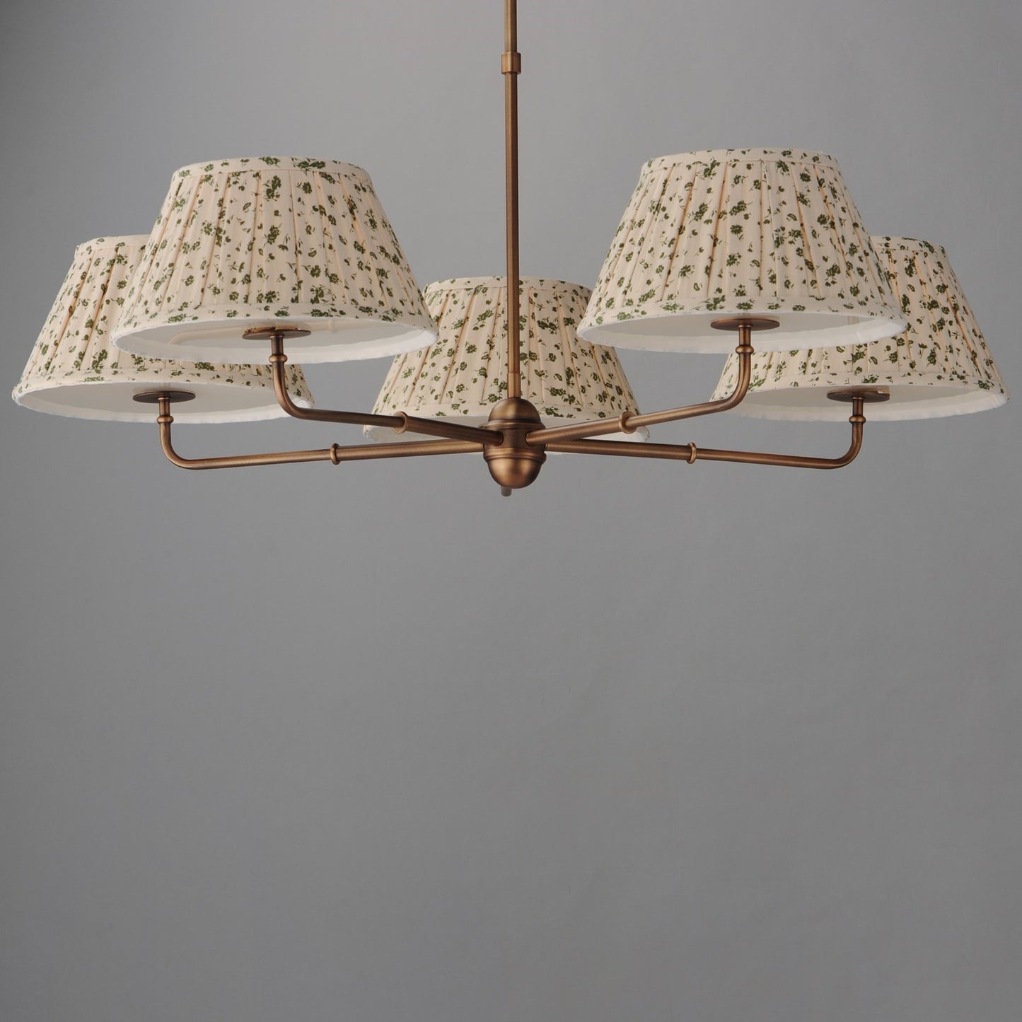 Maxim Lighting Dunbridge 5Lt 10.75" Chandelier, Wht/Weathered Brs