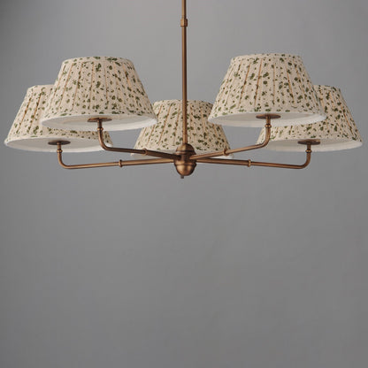 Maxim Lighting Dunbridge 5Lt 10.75" Chandelier, Wht/Weathered Brs