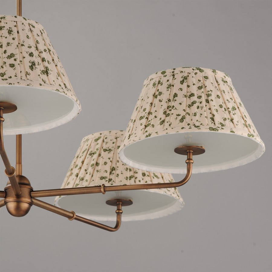 Maxim Lighting Dunbridge 5Lt 10.75" Chandelier, Wht/Weathered Brs