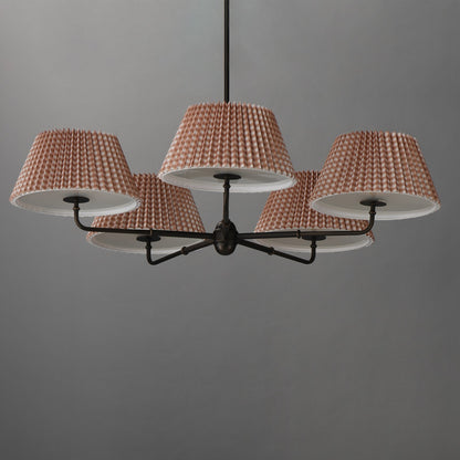 Maxim Lighting Dunbridge 5Lt 10.75" Chandelier, Beige/Bronze