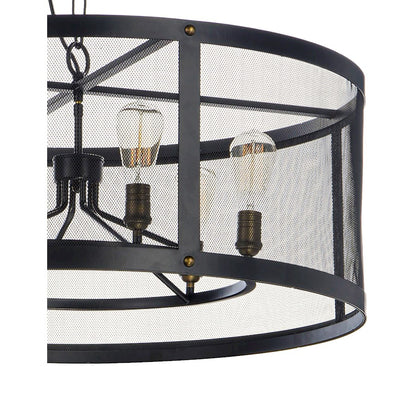 125" Palladium 5 Light Chandelier, Black