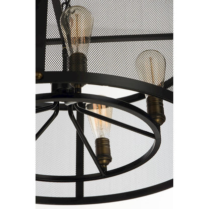 125" Palladium 5 Light Chandelier, Black