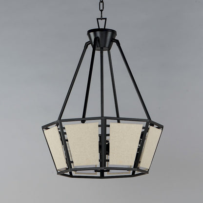 4-Light Chandelier, Black