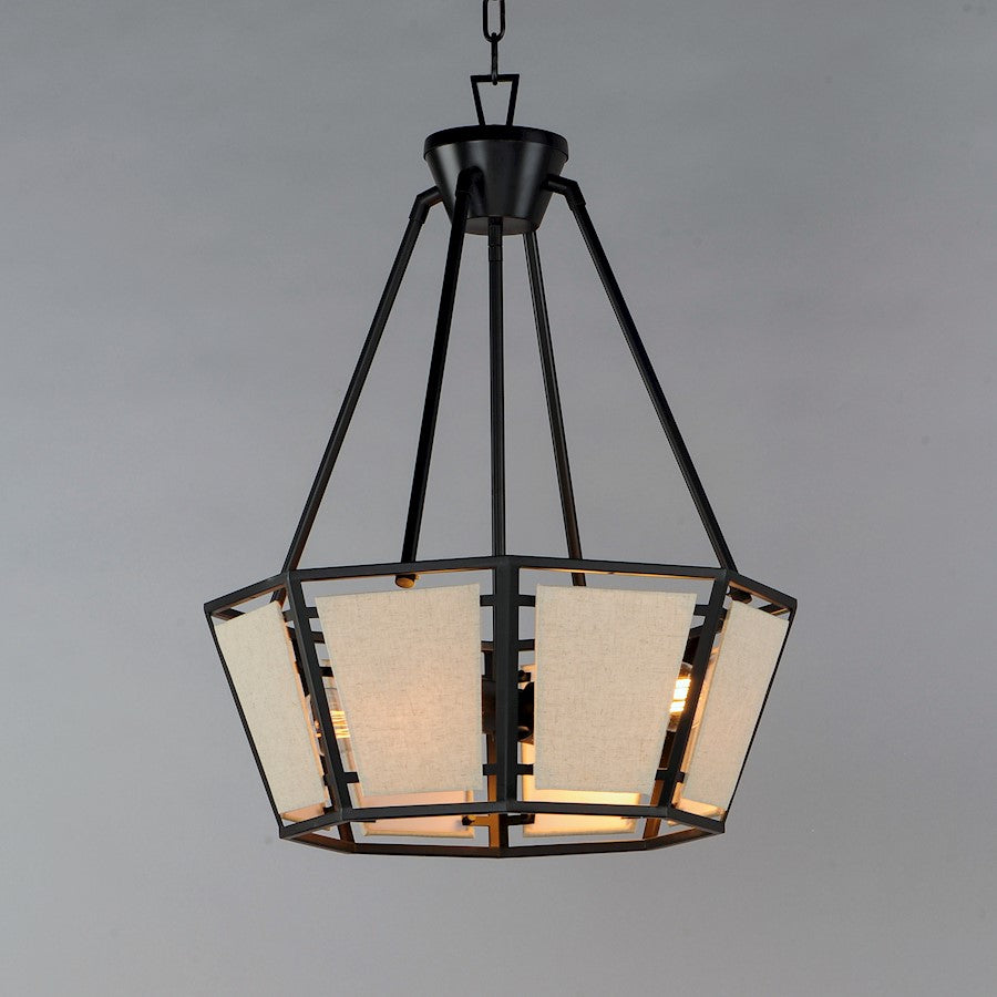 4-Light Chandelier, Black