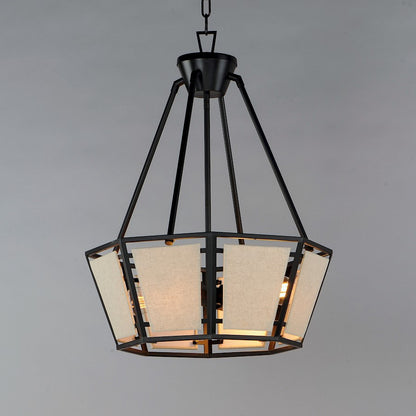4-Light Chandelier, Black