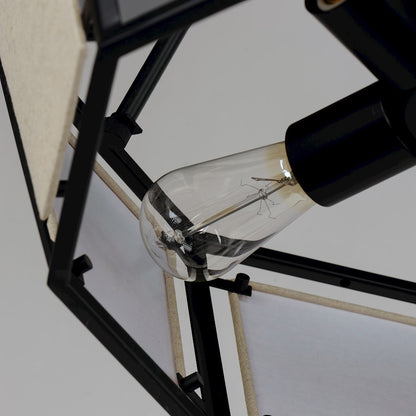 4-Light Chandelier, Black