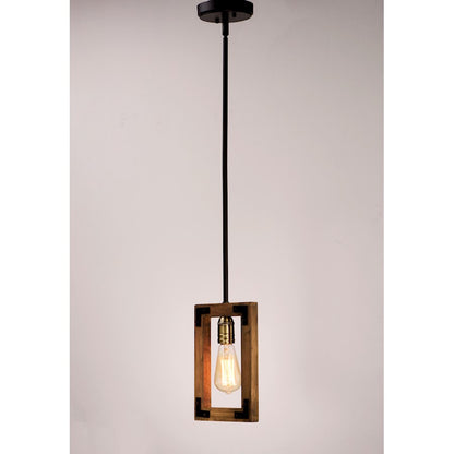 1 Light Pendant, Weathered Oak