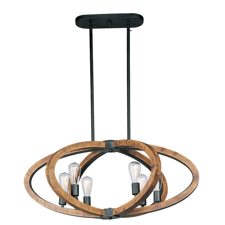 Maxim Bodega Bay 6-Light Pendant, Anthracite