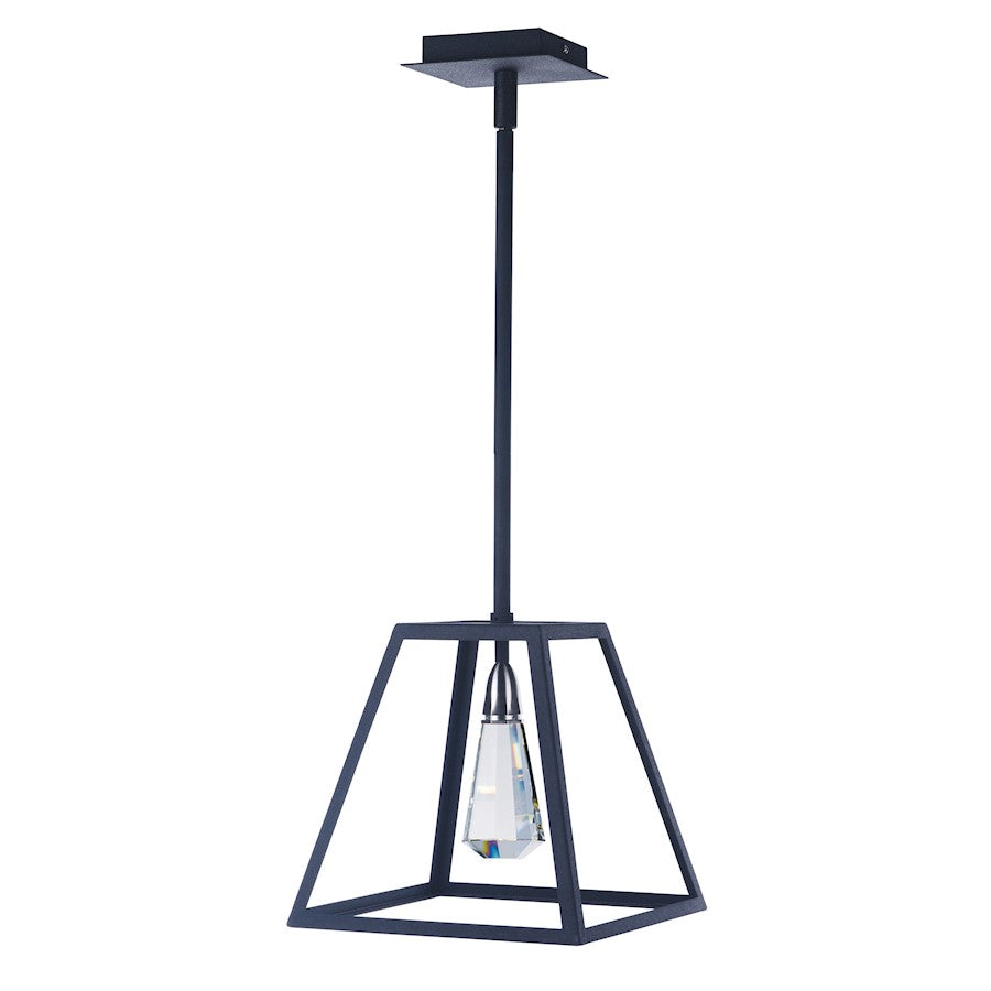 LED Pendant, Black/Crystal