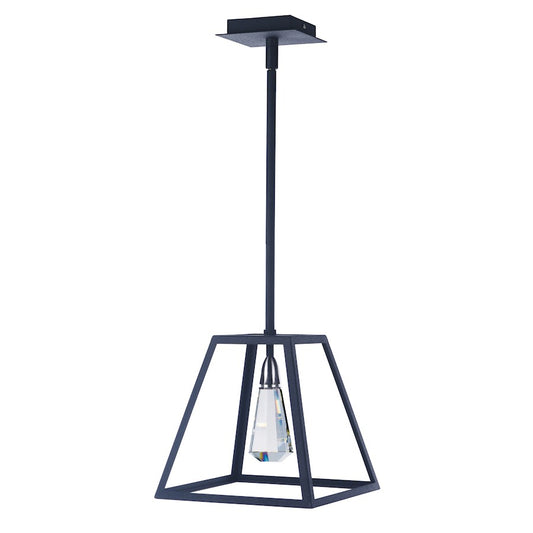 LED Pendant, Black/Crystal