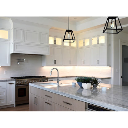 LED Pendant, Black/Crystal
