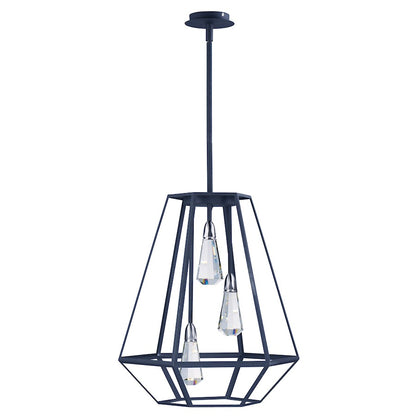 LED Pendant, Black/Crystal