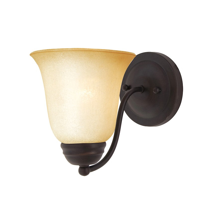 Maxim Lighting Basix 1 Light Wall Sconce, Oil Rubbed Bronze/Frosted