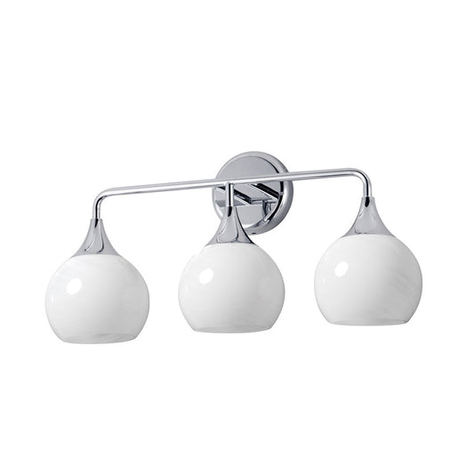 Maxim Lighting Neve 3 Light Bath Vanity, Polished Chrome/Marble