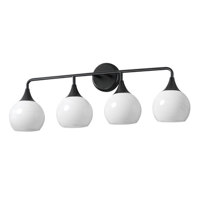 Maxim Lighting Neve 4 Light Bath Vanity, Black/Marble - 21224MRBK
